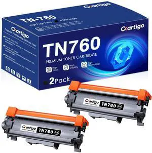 TN760 Black High Yield Toner Cartridge 2 Pack Replacement for TN-760 TN 760 Compatible with Brother MFC-L2710DW MFC-L2750DW HL-L2350DW HL-L2370DW HL-L2395DW HL-L2390DW DCP-L2550DW Printer TN760 Black High Yield Toner Cartridge 2 Pack Replacement for TN-760 TN 760 Compatible with Brother MFC-L2710DW MFC-L2750DW HL-L2350DW HL-L2370DW HL-L2395DW HL-L2390DW DCP-L2550DW Printer
