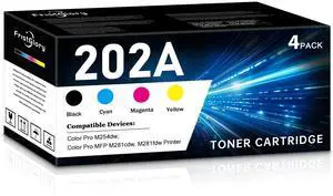 202A Toner Cartridges 4-Pack (1 Black,1 Cyan,1 Yellow,1 Magenta) | Replacement for HP 202A CF500A CF501A CF502A CF503A |use for Color Pro M254 M254dw Color Pro MFP M281 M281cdw M281fdw Printer 202A Toner Cartridges 4-Pack (1 Black,1 Cyan,1 Yellow,1 Magenta) | Replacement for HP 202A CF500A CF501A CF502A CF503A |use for Color Pro M254 M254dw Color Pro MFP M281 M281cdw M281fdw Printer