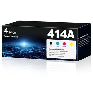 414A Toner Cartridges Set Pro MFP M479fdw M454dw Compatible with HP 414A W2020A HP414A 414X W2020X Toner 4 Pack(with Chip) for LaserJet MFP M479fdw M454dw M454dn M455dn M479fdn Printer 414A Toner Cartridges Set Pro MFP M479fdw M454dw Compatible with HP 414A W2020A HP414A 414X W2020X Toner 4 Pack(with Chip) for LaserJet MFP M479fdw M454dw M454dn M455dn M479fdn Printer
