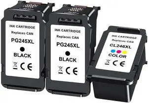 245XL Ink Cartridge Replacement for Canon 245XL 246XL Combo Pack High Capacity for Canon Ink 245 and 246, Work with Pixma MX490 MX492 MG2522 TR4520 MG3022 MG2520 TS3100 TS3122 TS3300 (2-Black,1-Color) 245XL Ink Cartridge Replacement for Canon 245XL 246XL Combo Pack High Capacity for Canon Ink 245 and 246, Work with Pixma MX490 MX492 MG2522 TR4520 MG3022 MG2520 TS3100 TS3122 TS3300 (2-Black,1-Color)