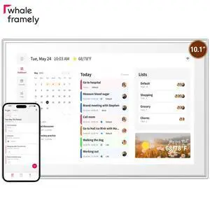 Whale Framely 10.1 Inch Digital Wall Calendar, Smart Family Schedule & Chore Chart,Meal planner, IPS FHD Touchscreen Wall Planner with Auto-Rotate, Wall Organizer, Gift for Fathers Day/Grandpa Whale Framely 10.1 Inch Digital Wall Calendar, Smart Family Schedule & Chore Chart,Meal planner, IPS FHD Touchscreen Wall Planner with Auto-Rotate, Wall Organizer, Gift for Fathers Day/Grandpa