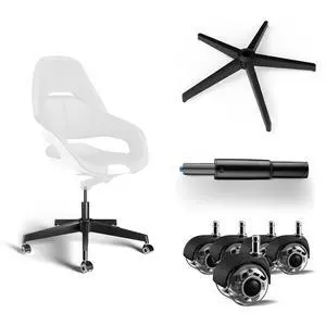 Office Chair Base Replacement Bundles, Heavy Duty 2500LBs, Reinforced to Repair Swivel Gaming Chair Bottom Part with 5 Universal Premium Casters and 1 Gas Lift Cylinder(Matte Black) Office Chair Base Replacement Bundles, Heavy Duty 2500LBs, Reinforced to Repair Swivel Gaming Chair Bottom Part with 5 Universal Premium Casters and 1 Gas Lift Cylinder(Matte Black)