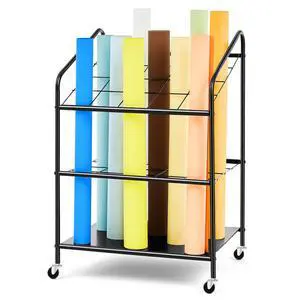 20 Slots Blueprint Storage Rack Wire Roll File Holder with Wheels Metal Blueprint Storage Bin Cart Paper Holder Cabinet Vertical Tube Poster Organizer (32.28 x 18.11 x 22.06 Inch) 20 Slots Blueprint Storage Rack Wire Roll File Holder with Wheels Metal Blueprint Storage Bin Cart Paper Holder Cabinet Vertical Tube Poster Organizer (32.28 x 18.11 x 22.06 Inch)