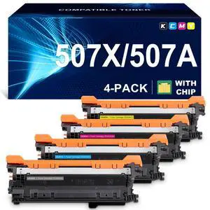 507X Toner Replacement for HP 507A 507X Toner Cartridge 4-Pack Color Set | Compatible for CE400X CE401X CE402X CE403X CE400A CE401A CE402A CE403A for M570dn M551dn M551n M575dn M551xh M570dw Printer 507X Toner Replacement for HP 507A 507X Toner Cartridge 4-Pack Color Set | Compatible for CE400X CE401X CE402X CE403X CE400A CE401A CE402A CE403A for M570dn M551dn M551n M575dn M551xh M570dw Printer