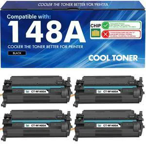 148A W1480A Toner Cartridge Black 4001n MFP 4101fdw 148X W1480X High Yield | Compatible for HP 148 148A for HP LaserJet Pro MFP 4101fdw 4101fdn Pro 4001dw 4001dn Printer Ink (4 Pack with Chip) 148A W1480A Toner Cartridge Black 4001n MFP 4101fdw 148X W1480X High Yield | Compatible for HP 148 148A for HP LaserJet Pro MFP 4101fdw 4101fdn Pro 4001dw 4001dn Printer Ink (4 Pack with Chip)