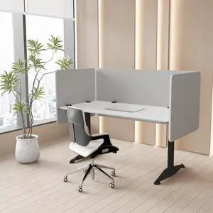 47.2" Desk Dividers Panels Set, Acoustic Privacy Screen, Light Grey | Set Of 3 Acoustic Panels, Reduces Noise & Creates Private Space for Classrooms & Office Cubicles 47.2" Desk Dividers Panels Set, Acoustic Privacy Screen, Light Grey | Set Of 3 Acoustic Panels, Reduces Noise & Creates Private Space for Classrooms & Office Cubicles
