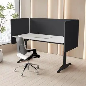 47.2" Desk Divider Panels Set, Soundproof Privacy Shield, Dark Grey | Set Of 3 Acoustic Panels, Enhances Privacy & Reduces Noise, Durable Fabric, Easy Assembly for Open Offices & Study Carrels 47.2" Desk Divider Panels Set, Soundproof Privacy Shield, Dark Grey | Set Of 3 Acoustic Panels, Enhances Privacy & Reduces Noise, Durable Fabric, Easy Assembly for Open Offices & Study Carrels