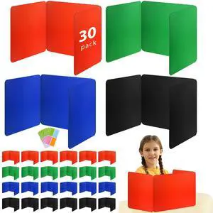 30 Pcs Colorful Desk Dividers for Students, Waterproof Durable Plastic Testing Dividers Privacy Folders for classroom, Easy to Clean, Desk Privacy Panel Classroom Shield Folder Boards Teacher Supplies 30 Pcs Colorful Desk Dividers for Students, Waterproof Durable Plastic Testing Dividers Privacy Folders for classroom, Easy to Clean, Desk Privacy Panel Classroom Shield Folder Boards Teacher Supplies