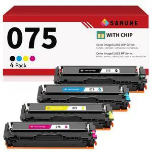 075 Toner Cartridge Set 4-Pack with Chip Replacement for Canon 075 075H Toner Cartridges for Canon Color imageCLASS MF662Cdw MF663Cdw MF665Cdw LBP646Cdw LBP647Cdw LBP640 MF660 Printer Ink 075 Toner Cartridge Set 4-Pack with Chip Replacement for Canon 075 075H Toner Cartridges for Canon Color imageCLASS MF662Cdw MF663Cdw MF665Cdw LBP646Cdw LBP647Cdw LBP640 MF660 Printer Ink