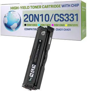 CS331 CX331 Black Toner Cartridge(with chip) Replacement for Lexmark 20N10K0,1,500 Pages High Yield Ink Cartridge for CS331dw CX331adwe CS431dw CX431adw Printer,Compatible 20N1HK0,20N1XK0 (Black) CS331 CX331 Black Toner Cartridge(with chip) Replacement for Lexmark 20N10K0,1,500 Pages High Yield Ink Cartridge for CS331dw CX331adwe CS431dw CX431adw Printer,Compatible 20N1HK0,20N1XK0 (Black)