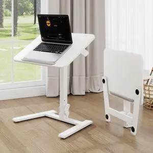 25" Mobile Folding Desk, Pre-Assembled Pneumatic Sit-Stand, White | Height Adjustable Laptop Table, 0-90° Tilt Top Computer Cart for Home Office, Small Space, Bedroom and Dorm 25" Mobile Folding Desk, Pre-Assembled Pneumatic Sit-Stand, White | Height Adjustable Laptop Table, 0-90° Tilt Top Computer Cart for Home Office, Small Space, Bedroom and Dorm