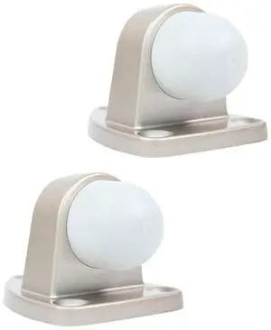Floor Door Stopper with Rubber pad 2pack, Circle Shaped Door Stopper, Protecting Wall (2.7inch x 15pack, Satin Nickel) Floor Door Stopper with Rubber pad 2pack, Circle Shaped Door Stopper, Protecting Wall (2.7inch x 15pack, Satin Nickel)
