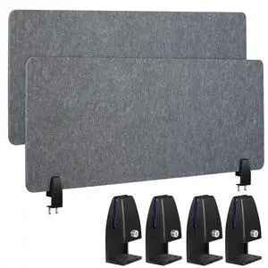 2 Pcs Acoustic Desk Divider Noise Reducing Desk Privacy Panel for Student Table Standing Sound Proof Divider Desktop Claw Office Furniture Partition for Classroom(Gray,47.24 x 15.75 Inches) 2 Pcs Acoustic Desk Divider Noise Reducing Desk Privacy Panel for Student Table Standing Sound Proof Divider Desktop Claw Office Furniture Partition for Classroom(Gray,47.24 x 15.75 Inches)