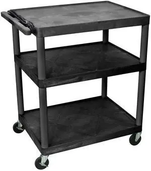 LP40E-B 40"H AV Cart - 3 Large Shelves Electric LP40E-B 40"H AV Cart - 3 Large Shelves Electric