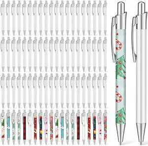 90 Pcs Sublimation Pen Blank Heat Transfer Sublimation Ballpoint Pen with Clip Shrink Wrap White Aluminum Customized Gift Personalized Favor for Christmas DIY Office School Stationery Supplies 90 Pcs Sublimation Pen Blank Heat Transfer Sublimation Ballpoint Pen with Clip Shrink Wrap White Aluminum Customized Gift Personalized Favor for Christmas DIY Office School Stationery Supplies