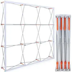 Portable Pop up Display Stand Trade Show Backdrop Tension Booth Collapsible Trade Show Booth for Exhibit, Conference, Weddings, Party, Collapsible Space Truss (Frame Only)(8 x 8 ft) Portable Pop up Display Stand Trade Show Backdrop Tension Booth Collapsible Trade Show Booth for Exhibit, Conference, Weddings, Party, Collapsible Space Truss (Frame Only)(8 x 8 ft)
