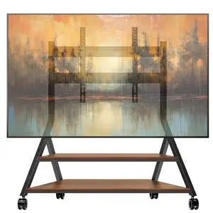 Large TV Floor Stand for 50-100 Inch TVs, Heavy Duty TV Stand Mount with Large Wood Entertainment Shelf, Modern Living Room Television Stands, Up to 220 lbs Max VESA 800x600mm Large TV Floor Stand for 50-100 Inch TVs, Heavy Duty TV Stand Mount with Large Wood Entertainment Shelf, Modern Living Room Television Stands, Up to 220 lbs Max VESA 800x600mm