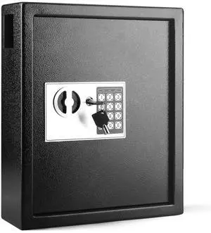 Key Box Wall Mount with Code, Key Cabinet, Key Deposit Slot, 40 Key Holder Organizer Locker Case, Colored Key Tags Wall Mounted Lock Box for Keys Storage (Black) Key Box Wall Mount with Code, Key Cabinet, Key Deposit Slot, 40 Key Holder Organizer Locker Case, Colored Key Tags Wall Mounted Lock Box for Keys Storage (Black)