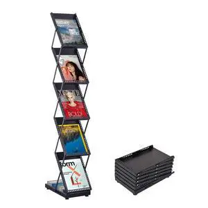 brochure display stand&Foldable Magazine Rack with 5 Pockets for Exhibition and Trade Show (67'X9.5'X14.5') brochure display stand&Foldable Magazine Rack with 5 Pockets for Exhibition and Trade Show (67'X9.5'X14.5')