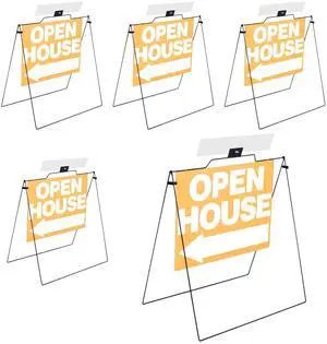 5 Pack Open House Signs 32'' x 28'' A Frame Metal Stand 18'' x 24'' Sign Panels Double Sided Real Estate Yard Signs Foldable Real Estate Open House Directional Arrows Yard Sidewalk Signs, Yellow 5 Pack Open House Signs 32'' x 28'' A Frame Metal Stand 18'' x 24'' Sign Panels Double Sided Real Estate Yard Signs Foldable Real Estate Open House Directional Arrows Yard Sidewalk Signs, Yellow