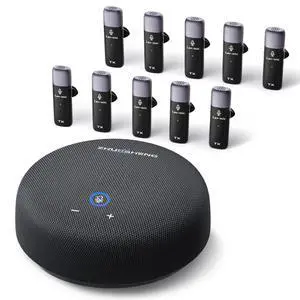 Conference Speakerphone with 10 AI Mics, 360° Omnidirectional 65FT Voice Pickup, USB Speakerphone with Noise Cancellation & Echo Reduction for Meeting Rooms, Zoom, Microsoft Teams, PC Conference Speakerphone with 10 AI Mics, 360° Omnidirectional 65FT Voice Pickup, USB Speakerphone with Noise Cancellation & Echo Reduction for Meeting Rooms, Zoom, Microsoft Teams, PC