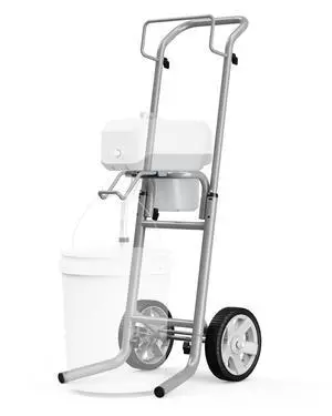 ONE Paint Sprayer Cart, 2-in-1 Rolling Stand, 330 lb Capacity | Cart only; metal frame with 3 adjustable heights and hand truck mode for moving paint buckets, tools & supplies ONE Paint Sprayer Cart, 2-in-1 Rolling Stand, 330 lb Capacity | Cart only; metal frame with 3 adjustable heights and hand truck mode for moving paint buckets, tools & supplies