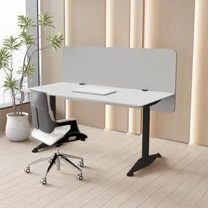 47.2" Clamp-on Desk Dividers, Acoustic Privacy Panel, Light Grey | Reduces Office Noise & Visual Clutter, Durable Fabric Finish, Fits Desks Up To 1,5" Thick, Acoustic Divider Panels for Office 47.2" Clamp-on Desk Dividers, Acoustic Privacy Panel, Light Grey | Reduces Office Noise & Visual Clutter, Durable Fabric Finish, Fits Desks Up To 1,5" Thick, Acoustic Divider Panels for Office