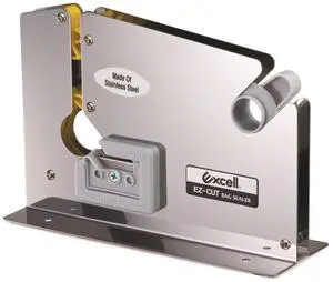 WOD ET-605K Stainless Steel Constructed, Produce Bag Sealers Taper Dispenser with Trimmer Blade (Pack of 10) - For Packaging Ice Bags, Ground Meats, & More: Fits Up to 1/2 inch Wide (Holds 3 in. Core) WOD ET-605K Stainless Steel Constructed, Produce Bag Sealers Taper Dispenser with Trimmer Blade (Pack of 10) - For Packaging Ice Bags, Ground Meats, & More: Fits Up to 1/2 inch Wide (Holds 3 in. Core)