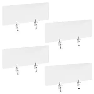 Desk Divider 4 Pcs Desk Privacy Panel 47.2''L x 15.8W'' Office Partitions Frosted Acrylic Panel Pack of 4 Desk Divider Partition with Adjustable Universal Base Desk Divider 4 Pcs Desk Privacy Panel 47.2''L x 15.8W'' Office Partitions Frosted Acrylic Panel Pack of 4 Desk Divider Partition with Adjustable Universal Base