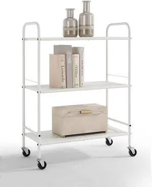 Metal Rolling Organizer Utility Craft Cart (Large, WHT) Metal Rolling Organizer Utility Craft Cart (Large, WHT)