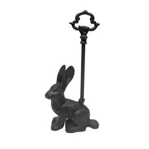 Heavy Cast Iron Rabbit Doorstop Carry Handle Door Stop Bunny Stopper Home Decor Heavy Cast Iron Rabbit Doorstop Carry Handle Door Stop Bunny Stopper Home Decor