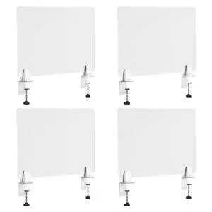 Desk Divider 4 Pcs Desk Privacy Panel 23.6''L x 15.8W'' Office Partitions Frosted Acrylic Panel Pack of 4 Desk Divider Partition with Adjustable Universal Base Desk Divider 4 Pcs Desk Privacy Panel 23.6''L x 15.8W'' Office Partitions Frosted Acrylic Panel Pack of 4 Desk Divider Partition with Adjustable Universal Base