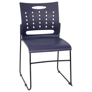 Hercules Series 881 lb. Capacity Black Sled Base Stack Chair with Air-Vent Back Hercules Series 881 lb. Capacity Black Sled Base Stack Chair with Air-Vent Back