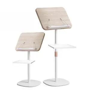 Lectern Podium Stand with Storage Tray, 16.5"51" Height Adjustable | Wooden Portable Podium Stand with Adjustable Angle for Churches, Concerts, Weddings, Classrooms, Speeches (White) Lectern Podium Stand with Storage Tray, 16.5"51" Height Adjustable | Wooden Portable Podium Stand with Adjustable Angle for Churches, Concerts, Weddings, Classrooms, Speeches (White)