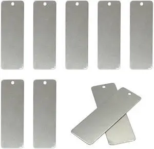 Stainless Steel Metal Blank Tags for Engraving 1Inch*3Inch (100) Stainless Steel Metal Blank Tags for Engraving 1Inch*3Inch (100)