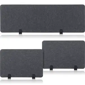 3 Pcs Acoustic Desk Divider Soundproof Desk Privacy Panel Freestanding Desk Partitions Sound Absorbing for Students Office Reduce Noise Visual Distractions (47.3 x 16", 24 x 16", Dark Gray) 3 Pcs Acoustic Desk Divider Soundproof Desk Privacy Panel Freestanding Desk Partitions Sound Absorbing for Students Office Reduce Noise Visual Distractions (47.3 x 16", 24 x 16", Dark Gray)
