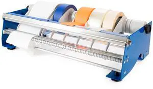 18" Manual Label and Tape Dispenser, 2" and Up Core Size, Adjustable Roll Width - Tabletop & Wall-Mounted Multi Roll Holder - Industrial Grade Steel Construction 18" Manual Label and Tape Dispenser, 2" and Up Core Size, Adjustable Roll Width - Tabletop & Wall-Mounted Multi Roll Holder - Industrial Grade Steel Construction