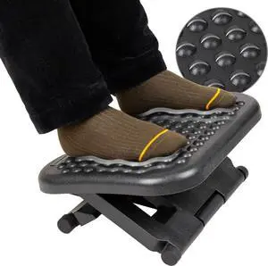 Foot Rest, Under Desk at Work, Ergonomic, Height Adjustable, Office, Plastic, 17" L x 13" W x 6.25" H, Black (Pack of 5) Foot Rest, Under Desk at Work, Ergonomic, Height Adjustable, Office, Plastic, 17" L x 13" W x 6.25" H, Black (Pack of 5)