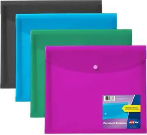 Document Holder Envelope, Holds 450 Letter/A4-Size Sheets, 4-Color (73556) (Pack of 48) Document Holder Envelope, Holds 450 Letter/A4-Size Sheets, 4-Color (73556) (Pack of 48)