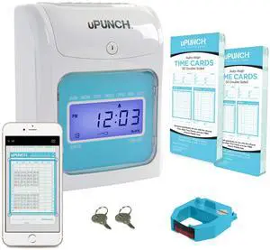 FN1000 Smart Time Clock System for Small Business: Auto Align Punch Clock with Free Mobile App for Digital Time Card Management and Payroll FN1000 Smart Time Clock System for Small Business: Auto Align Punch Clock with Free Mobile App for Digital Time Card Management and Payroll
