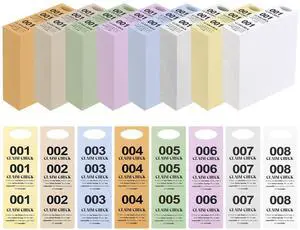 4000 Pcs 8 Colors Part Small Coat Check Tickets Colored Paper Coat Room Check Tags (Set of Pink, Blue, Yellow, White, Orange, Green, Beige, Gray) 4000 Pcs 8 Colors Part Small Coat Check Tickets Colored Paper Coat Room Check Tags (Set of Pink, Blue, Yellow, White, Orange, Green, Beige, Gray)
