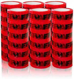 36 Rolls Fragile Tape Handle with Care Packing Printing 2 Inch x 330 Feet (110 Yards) Care Shipping Packing Tape Heavy Duty Suitable for Shipping and Moving Boxes (Black and red Fragile) 36 Rolls Fragile Tape Handle with Care Packing Printing 2 Inch x 330 Feet (110 Yards) Care Shipping Packing Tape Heavy Duty Suitable for Shipping and Moving Boxes (Black and red Fragile)