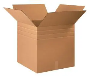 MD222222 Multi-Depth Corrugated Cardboard Box, 22" L x 22" W x 22" H, Kraft, For Shipping, Packing and Moving (Pack of 10) MD222222 Multi-Depth Corrugated Cardboard Box, 22" L x 22" W x 22" H, Kraft, For Shipping, Packing and Moving (Pack of 10)