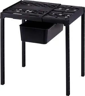Adjust-A-Shelf Locker Shelf & Organizer, Extends to Fit Your Locker, Includes Storage Drawer, Black, 3" x 7.5 inches x 13.63 inches (Pack of 6) Adjust-A-Shelf Locker Shelf & Organizer, Extends to Fit Your Locker, Includes Storage Drawer, Black, 3" x 7.5 inches x 13.63 inches (Pack of 6)