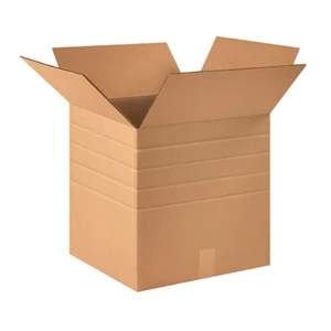 MD161616 Multi-Depth Corrugated Cardboard 16" L x 16" W x 16" H, Kraft, for Shipping, Packing and Moving (Pack of 10) MD161616 Multi-Depth Corrugated Cardboard 16" L x 16" W x 16" H, Kraft, for Shipping, Packing and Moving (Pack of 10)