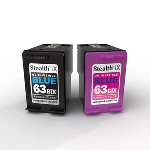 Stealth iX Ink - HP 63BiX & 63CiX Combo Pack - Invisible Ink Replacement Cartridges Ink, Black Stealth iX Ink - HP 63BiX & 63CiX Combo Pack - Invisible Ink Replacement Cartridges Ink, Black