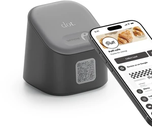 Display - NFC Tap & QR Code Stand - for Events, Reviews, Restaurants, Menus, Salons, Retail & Front Desks (Black) Display - NFC Tap & QR Code Stand - for Events, Reviews, Restaurants, Menus, Salons, Retail & Front Desks (Black)