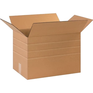 Mult-Depth Shipping Boxes 17 1/4"L x 11 1/4"W x 12"H 25-Pack - Corrugated Cardboard for Moving, Mailing, Packing, Packaging and Storage Mult-Depth Shipping Boxes 17 1/4"L x 11 1/4"W x 12"H 25-Pack - Corrugated Cardboard for Moving, Mailing, Packing, Packaging and Storage