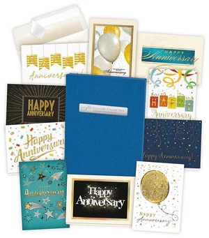 Anniversary Cards Assortment Box (35 Cards), Foil & Embossing (Anniversary 1) Anniversary Cards Assortment Box (35 Cards), Foil & Embossing (Anniversary 1)