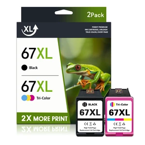 67XL Ink Cartridges Black Color Combo Pack Replacement for HP Ink 67 67XL Ink for Envy 6000e 6400e 6055e 6052e 6065e 6458e Deskjet 2827e 2700e 2755e 4152e 4255e 2855e Printer (2-Pack) 67XL Ink Cartridges Black Color Combo Pack Replacement for HP Ink 67 67XL Ink for Envy 6000e 6400e 6055e 6052e 6065e 6458e Deskjet 2827e 2700e 2755e 4152e 4255e 2855e Printer (2-Pack)